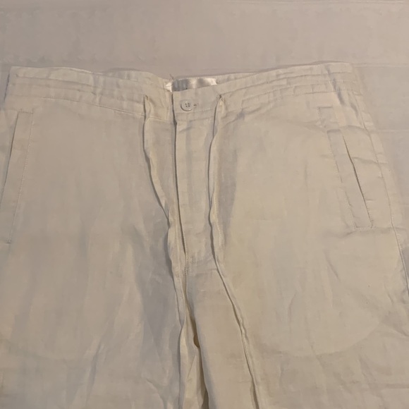 ALIBI PARIS Women 100% Linen Drawstring Pants - Picture 3 of 13